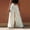 White, variant on Idoravan Women's Plus Size Pants Fashion Women Loose Solid Color Casual Wide Leg Pants Cotton Linen Trousers