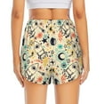 thumbnail image 3 of Picia Rockets Pattern Women's 2 in 1 Athletic Running Shorts High Waisted Workout Casual Gym Sweat Shorts with Comfy Liner Zipper Pockets-Small, 3 of 9