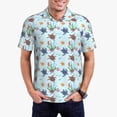 thumbnail image 3 of Balery Turtle Printed Men’s Short Sleeve Polo Shirt, Midweight Men's Shirt,Golf Polo shirts -Small, 3 of 9