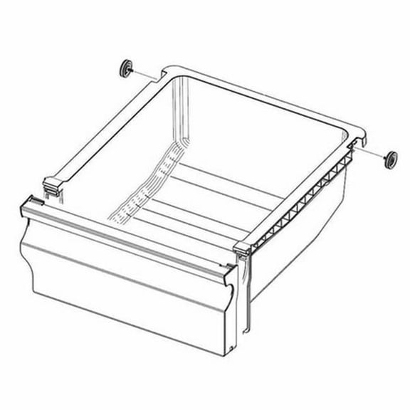 Samsung SSGDA97-08437H RF6000 Refrigerator Right Vegetable Drawer Module Case Assembly
