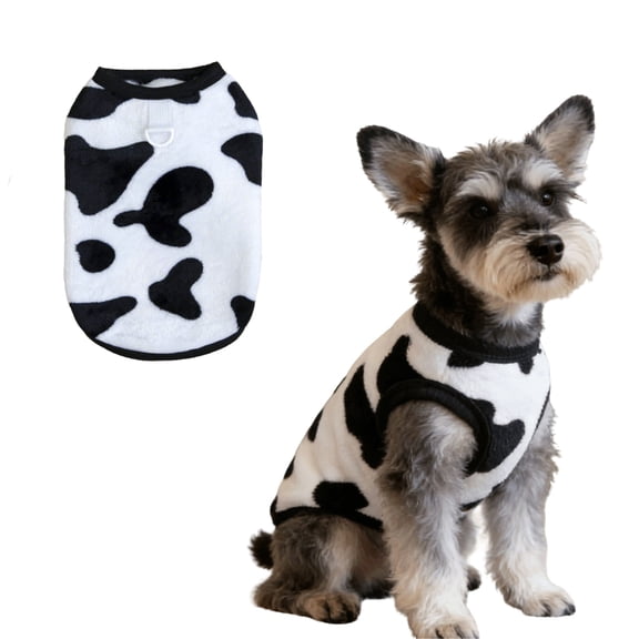 Pet Dog Fleece Vest Jacket, Warm Soft Puppy Pullover Sweater for Small Dogs and Cats, Cold Weather Attire with Leash Ring, XS-XL
