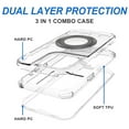 thumbnail image 4 of For iPhone 13 Pro Max Magnetic Ring Circle Bling Chrome 3in1 Hybrid Case - Clear, 4 of 4