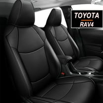 IKABEVEM Car Seat Cover for Toyota RAV4 2019-2024 RAV4 All Models Full Set of Customized All-inclusive Seat Covers Black