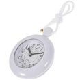 thumbnail image 1 of Water Resistant White Hanging Bathroom Clock, Small Digital Shower Rope Pendant without Battery, 1 of 5