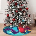 thumbnail image 4 of Cauagu 30" Christmas Tree Skirt Gaming Pattern Christmas Tree Decorations Tree Mat for Xmas Decorations Occasion Holiday Home Decor -30", 4 of 7