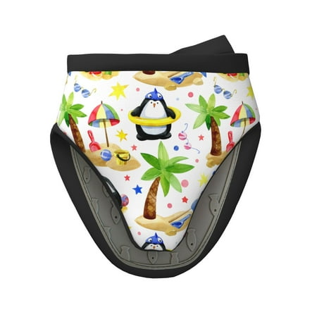 

Matuu Penguins On The Beach for Non-Slip Mini Oven Soft Silicone Mitt 5.9 x5.9