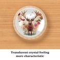 thumbnail image 2 of HemaKayy 4 Pack 1.37" Decorative Cabinet Knobs - Elegant ABS Glass Handles for Home Furniture Decor - Dresser Drawer Door Pulls - Perfect for Kitchen - Deer and Colorful Butterflies Flowers, 2 of 7