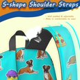 thumbnail image 5 of Boxer and Pizza Blue Pattern 17" Waterproof Oxford School Backpacks for Teens, S-Shape Padded Straps, for School, Travel, Hiking, Camping, 5 of 5