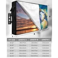 thumbnail image 7 of Outdoor TV Cover 70 to 75 Inch Weatherproof, Watercolor Horse Pattern Waterproof TV Screen Protector for Outside Decor with Zipper and Pocket 68"L x 42"H , White Blue Turquoise Green, 7 of 7
