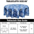 thumbnail image 2 of Winter Blue Snowflakes Round Tablecloth Blue and White Round Christmas Table Cover 60 Inch Washable Xmas Holiday Table Cloth for Home Kitchen Dining Room Patio Picnic Party Indoor Outdoor Decor, 2 of 6