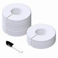 thumbnail image 1 of 30 Pack White Round Clothing Size Closet Rack Dividers Hangers with 1Marker (Outer 3.5Inch, Inner 1, 1 of 4