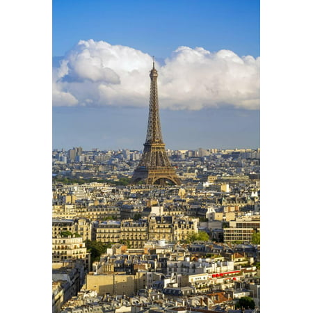 Elevated View over the City with the Eiffel Tower in the Distance, Paris, France, Europe Print Wall Art By Gavin