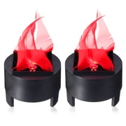 2-Pack 3D Artificial Fake Fire Flames Light, 110V LED Effect Light Electric Fake Campfire Lamp