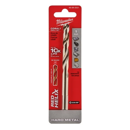 

Pack of 1 Milwaukee 48-89-2521 9 Mm Red Helix Cobalt Drill Bit - Metric