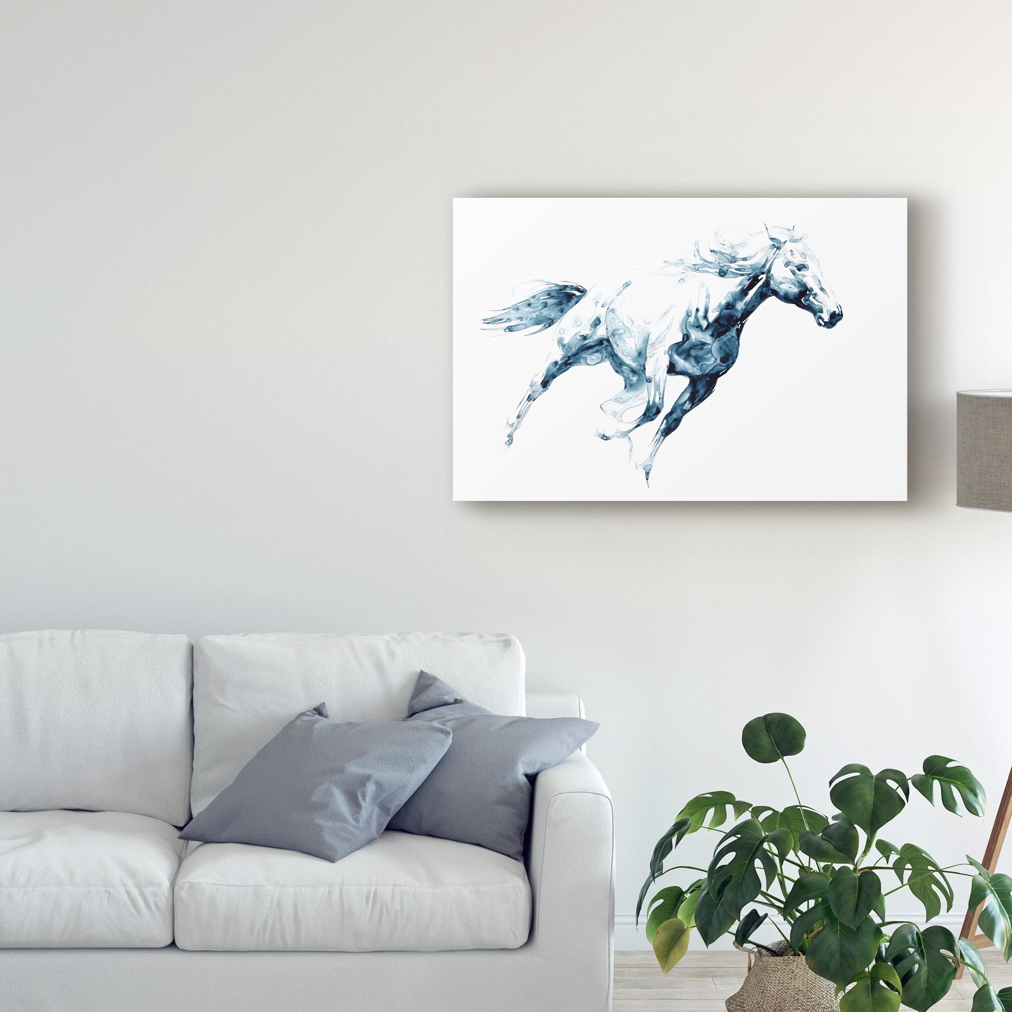 Trademark Fine Art 'Sapphire Gallop I' Canvas Art by Julie T. Chapman
