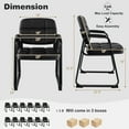 thumbnail image 3 of Costway Waiting Room Chair Set of 12 Upholstered Guest Conference Chair with Armrest, 3 of 9