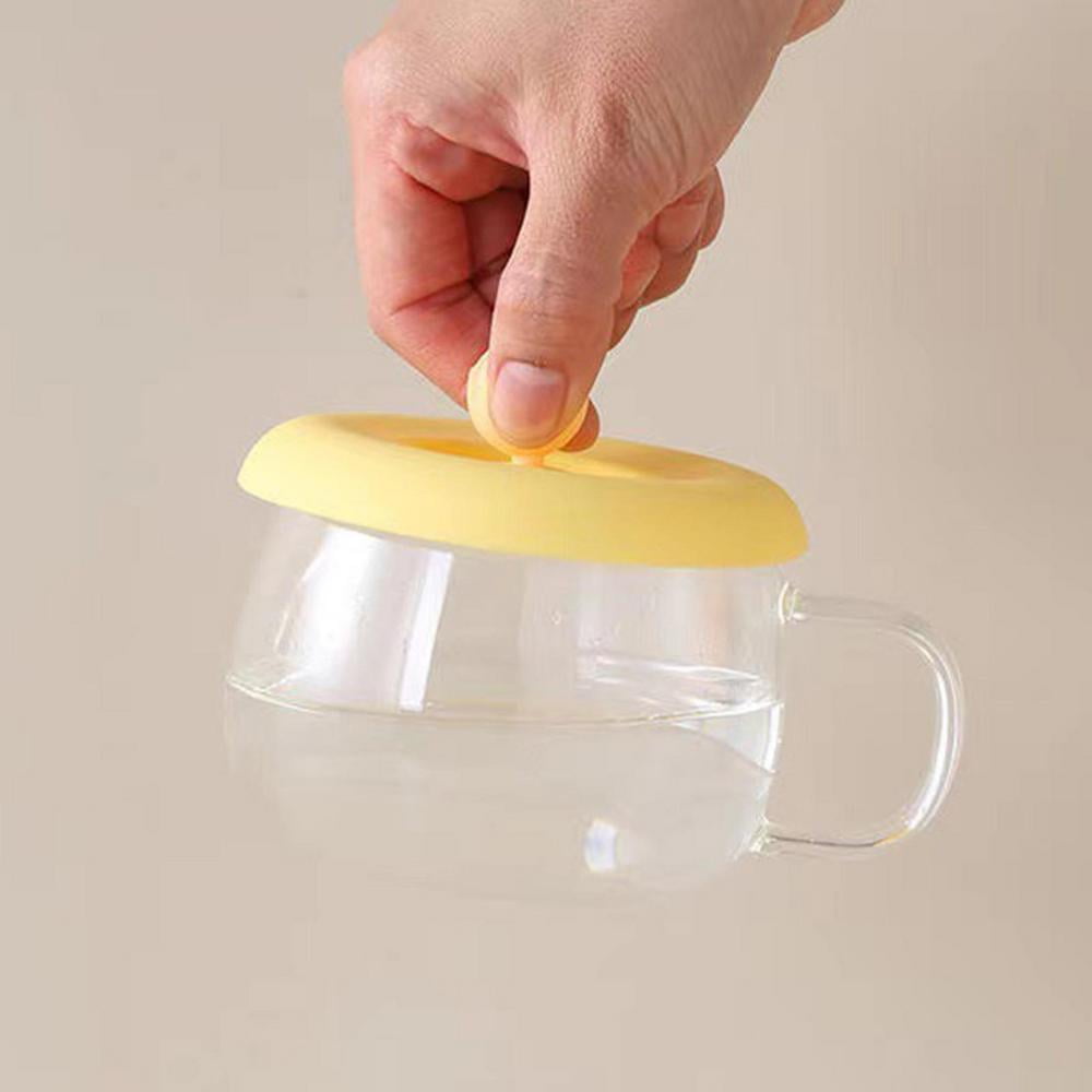 Silicone Cup Cover With Storage Slot For Spoon/stirrer, Dustproof