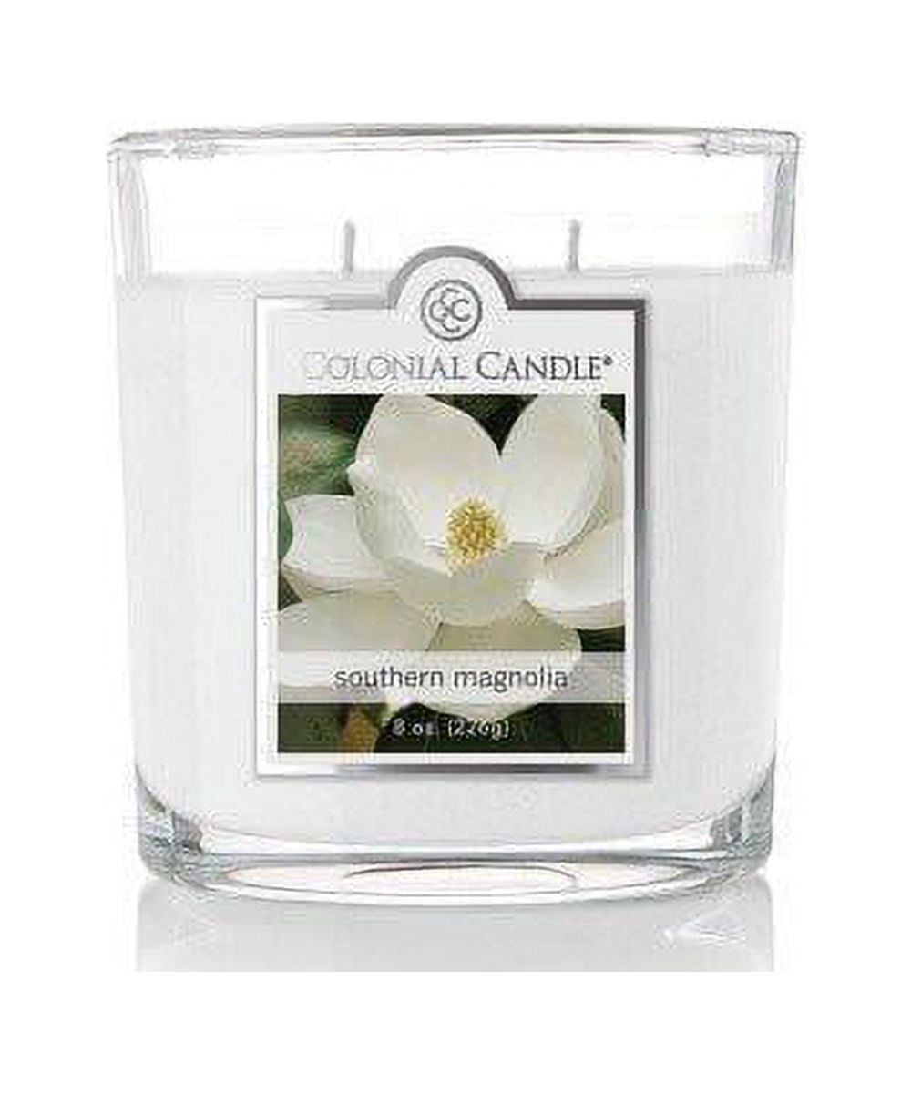 Colonial Candle Southern Magnolia 8 Oz 2 Wick Candle, White