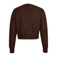 thumbnail image 5 of idosla Cropped Cardigan Bolero Shrug for Women, Button Down Long Sleeve Knit Sweater for Dresses,for Jeans (Brown, L), 5 of 6
