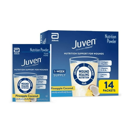 Juven Therapeutic Nutrition Drink Powder, Pineapple Coconut, 14 Packets