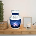 thumbnail image 6 of MUKTIVE Telescope Urn for Dad Ashes, Blue Mini Keepsake Urns for Women Funeral, Miniature Starry Galaxy Urn for Mom, Decorative Child Urns, 3 Inch, 6 of 7