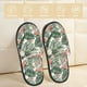 thumbnail image 2 of Fotbe Palm Trees and Tropical Pantuflas Peludas para Mujer con Estampado, Zapatillas de Peluche, Zapatos de Invierno para Casa, Uso Interior y Exterior-Large, 2 of 8