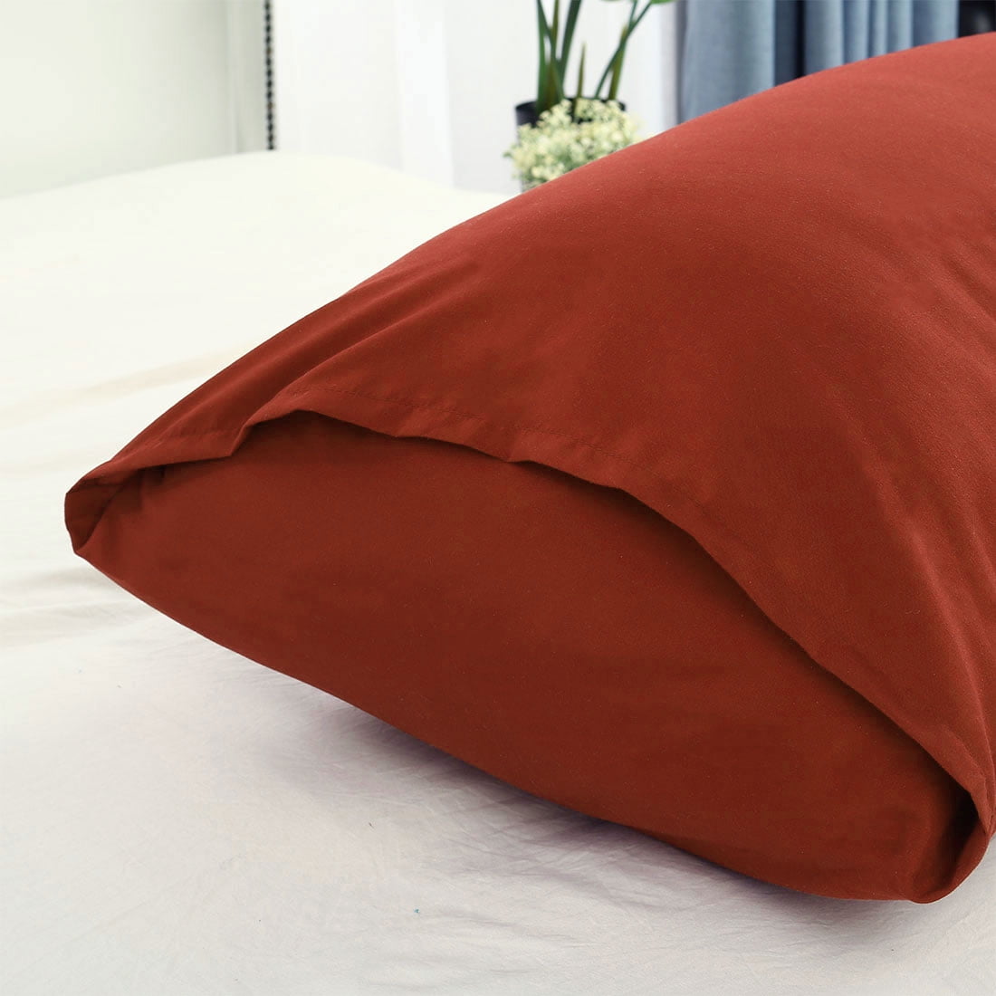 Unique Bargains Microfiber Pillowcase Long Bolster Body Pillow Cover 20" x 54"