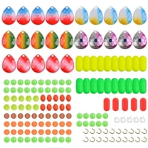Walleye Rig Fishing Making Kit, 175pcs Fishing Accessories for Walleye Spinner Crawler Harness, Spinner Blades Rig Floats Clevises Beads