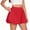 Red, variant on Girls Bubble Shorts High Waisted Stretchy Pleated Puffy Hem Shorts Casual Summer Trendy Y2K Balloon Shorts With Pockets