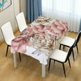 thumbnail image 7 of Pink Flower Pattern Rectangle Tablecloth, Dust Proof Anti Wrinkle Wipeable Table Cloth Tabletop foration of Dinner Kitchen Wedding Holiday Party 60"x120" Decor Gift, 7 of 7