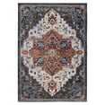 thumbnail image 2 of Luxee Designs Alexandria Collection 2x3 Area Rug, Medallion Rugs for Doorstep, Hallway, Entryway, Kitchen, Office, Pet Friendly, Low Pile, High Traffic Area, Stain Resistance - Gray/Red, 2 of 8