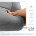 thumbnail image 4 of CL.HPAHKL Criss Cross Legged Office Chair, Swivel Height Adjustable Ergonomic Desk Chair No Wheels Armless, Wide Seat Modern Computer Task Vanity Chair for Small Spaces - Gray, Pack of 1, 4 of 9