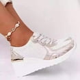 thumbnail image 1 of CEHVOM 2021 Automne Talon Compensé en Maille Rehaussé Espadrilles Sport Décontractées pour Femmes Grande Taille, 1 of 6
