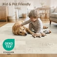 thumbnail image 4 of ODIKA 3'x5' Beige Abstract Geometric Dotted Line Washable Area Rug Modern Minimalist Scattered Motif Design With Textured Block Non-Slip, Flatweave, Easy Care for Hallway, Laundry Room, 4 of 7