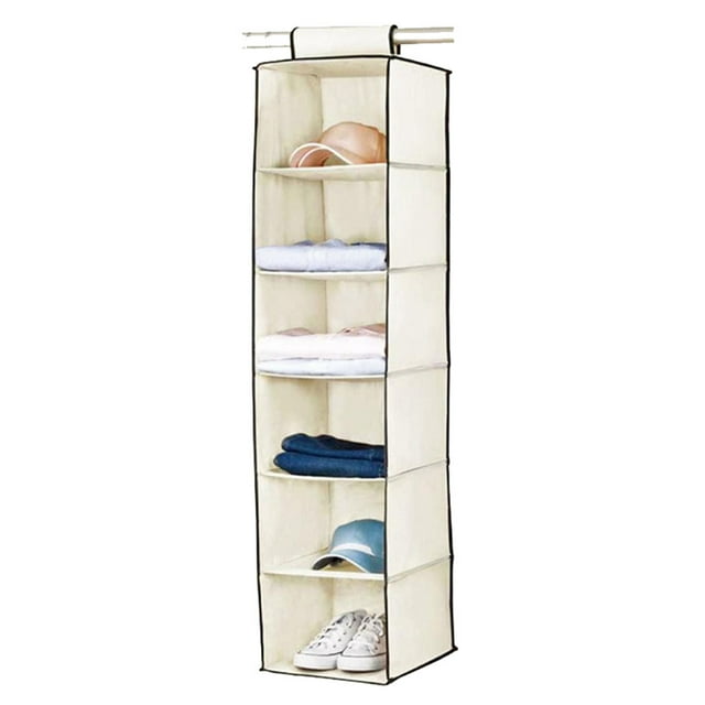 6 Section Shelves Wardrobe Shelf Doorback Hanging Storage Pocket shelves hanging pocket Rack Closet Shoe Organiser
