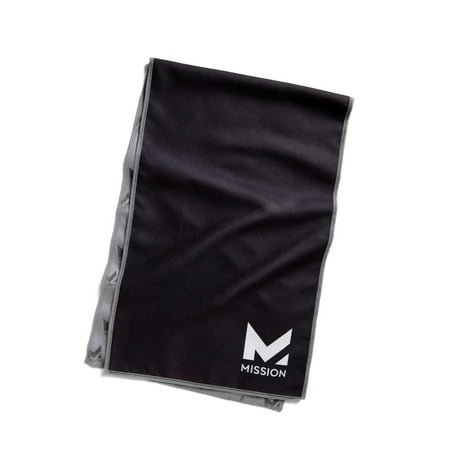 Photo 1 of *COLOR MAY VARY* Mission Original Cooling Towel- Evaporative Cool Technology, Cools Instantly when Wet, UPF 50 Sun Protection, For Sports, Yoga, Golf, Gym, Neck, Workout, 10” x 33”, Black