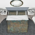 thumbnail image 3 of Designart 'Blue and Bronze Dots on Glass III' Geometric Duvet Cover Set, 3 of 4
