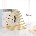 thumbnail image 3 of 9 Slot Black Magazine Holder,Desktop File Sorter Organizer Triangle Bookshelf Decor Home Office, 3 of 6