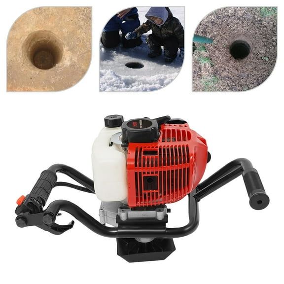 Miumaeov 2 Stroke Auger Post Hole Digger 52CC 2HP Gasoline-Powered Fence Earth Digger Drilling Tool 6500rpm