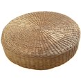 thumbnail image 1 of Cojín de tatami de 40cm, cojín redondo de paja, trenza hecha a mano, cojín de suelo para yoga, alfombrilla de asiento Afortunado Sencillez, 1 of 5