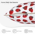 thumbnail image 3 of KLL Ladybug On Blue Stripes Decorative Throw Pillow Covers Velvet Soft for Couch Sofa Bedroom Living Room Outdoor (No pillow core)- 16"x16", 3 of 5