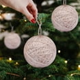 thumbnail image 6 of 6 Piece Soft Wool Wrapped Foam Christmas Tree Decor Set - Cozy Textured Ornaments for Festive Joy Atmosphere 6cm, 6 of 6
