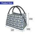 thumbnail image 2 of Yiaed Tropical Sloth Print Lunch box lunch bag Portable Insulated Lunch Box for Women Men Cooler Tote Bag with Front Pocket for Work Picnic Travel, 2 of 6