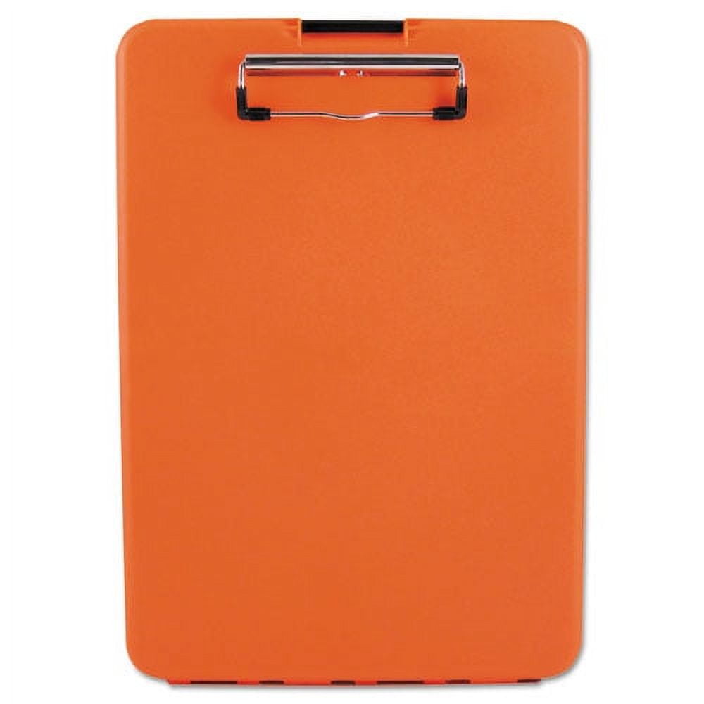 SlimMate Storage Clipboard, 0.5" Clip Capacity, Holds 8.5 x 11 Sheets, Hi-Vis Orange | Bundle of 2