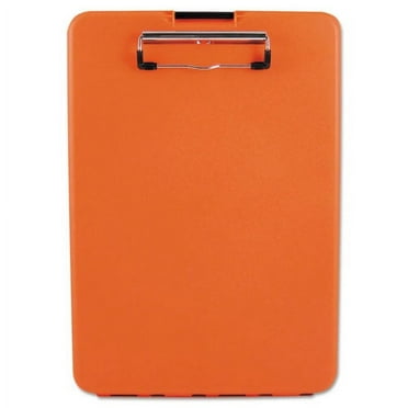Saunders SlimMate Storage Clipboard, 0.5" Clip Capacity, Holds 8.5 x 11 Sheets, Hi-Vis Orange | Order of 1 Each