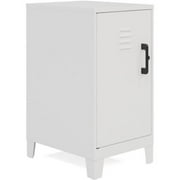 Lorell LLR69852WE 27.5 x 14.3 x 18 in. Soho Louver Steel Locker Cabinet - 2 Shelves, White