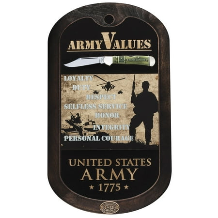 Case xx US Army Values Copperlock Knife Display Set Natural Bone ...