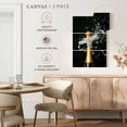 thumbnail image 5 of Elephant Stock Champagne Bottle Wall Art - Vertical Multi Panel Canvas - Dining Room Wall Decor - Food And Drink Multi Panel - Black And Gold Decor - 20" x 32", 5 of 8