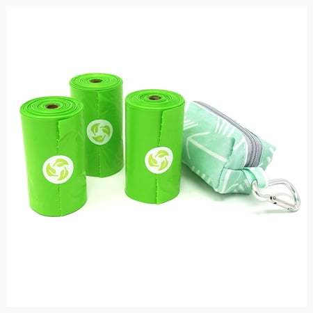 Earth Friendly Diaper Baggy Dispenser with 80 OXO-Degradable Bags with Cardboard Recyclable Core (Mint Arrow)