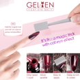 Gellen Cat Eye Gel Nail Polish Set Wine Nude Grays 6 Colors with 1pc